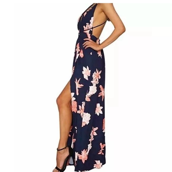 Floral Navy Maxi Dress- Hello Molly - Picture 2 of 5